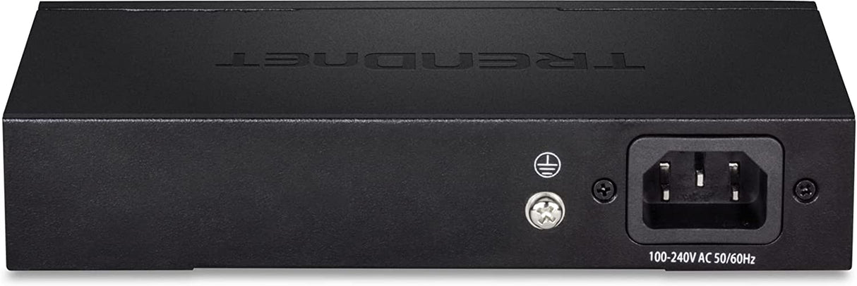 TRENDnet 6-Port Fast Ethernet PoE+ Switch, 4 x Fast Ethernet PoE Ports, 2 x Fast Ethernet Ports, 60W PoE Budget, 1.2 Gbps Switch Capacity, Metal, Lifetime Protection, Black, TPE-S50