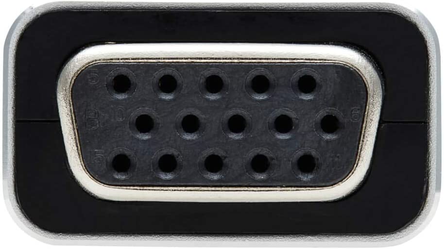 Tripp Lite USB-C to VGA Flat Cable, Flat USB C to VGA Apapter Cable (M/F), 1920 x 1200 60 Hz, Thunderbolt 3 Compatible, Black, 5 in (U444-F5N-VGA)