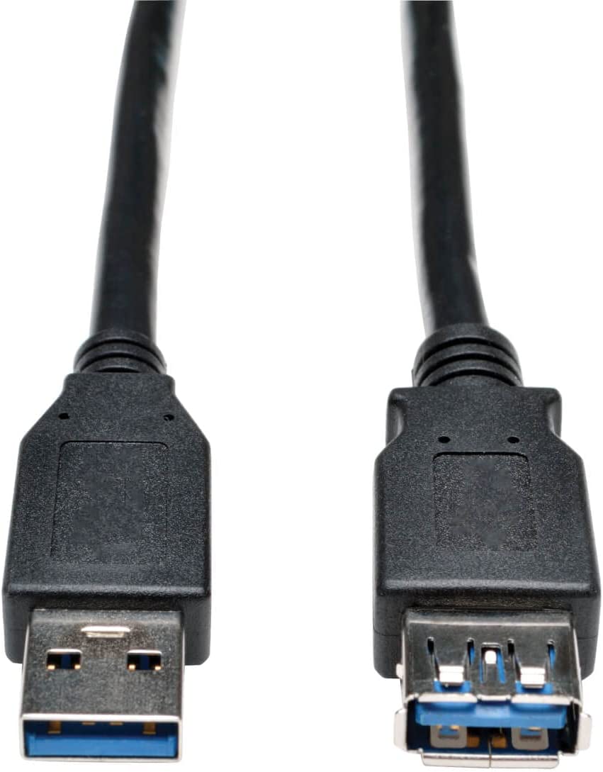 Tripp Lite USB Extension Cable USB 3.0 USB-A to USB-A SuperSpeed M/F Black 3ft (U324-003-BK)
