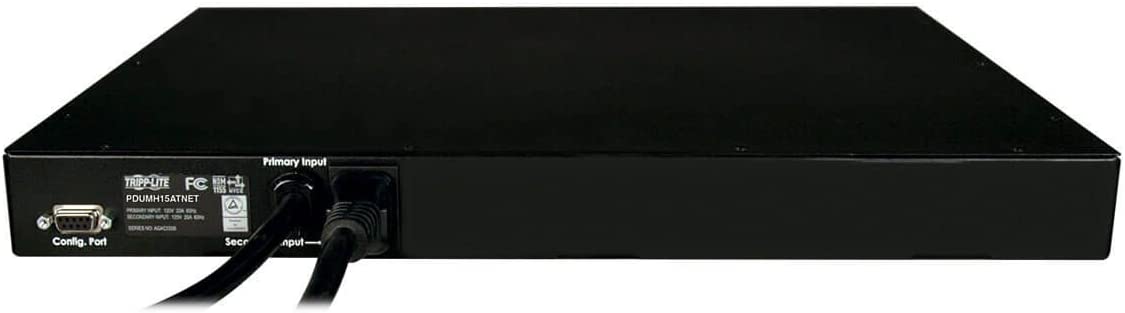 Tripp Lite 1.4kW Single-Phase ATS / Switched PDU with LX Platform Interface, 120V outlets (8 5-15R), 2 5-15P 120V 12ft Inputs, 1U Rack-Mount, TAA, 2 Year Warranty (PDUMH15ATNET ) Black Switched + ATS PDU