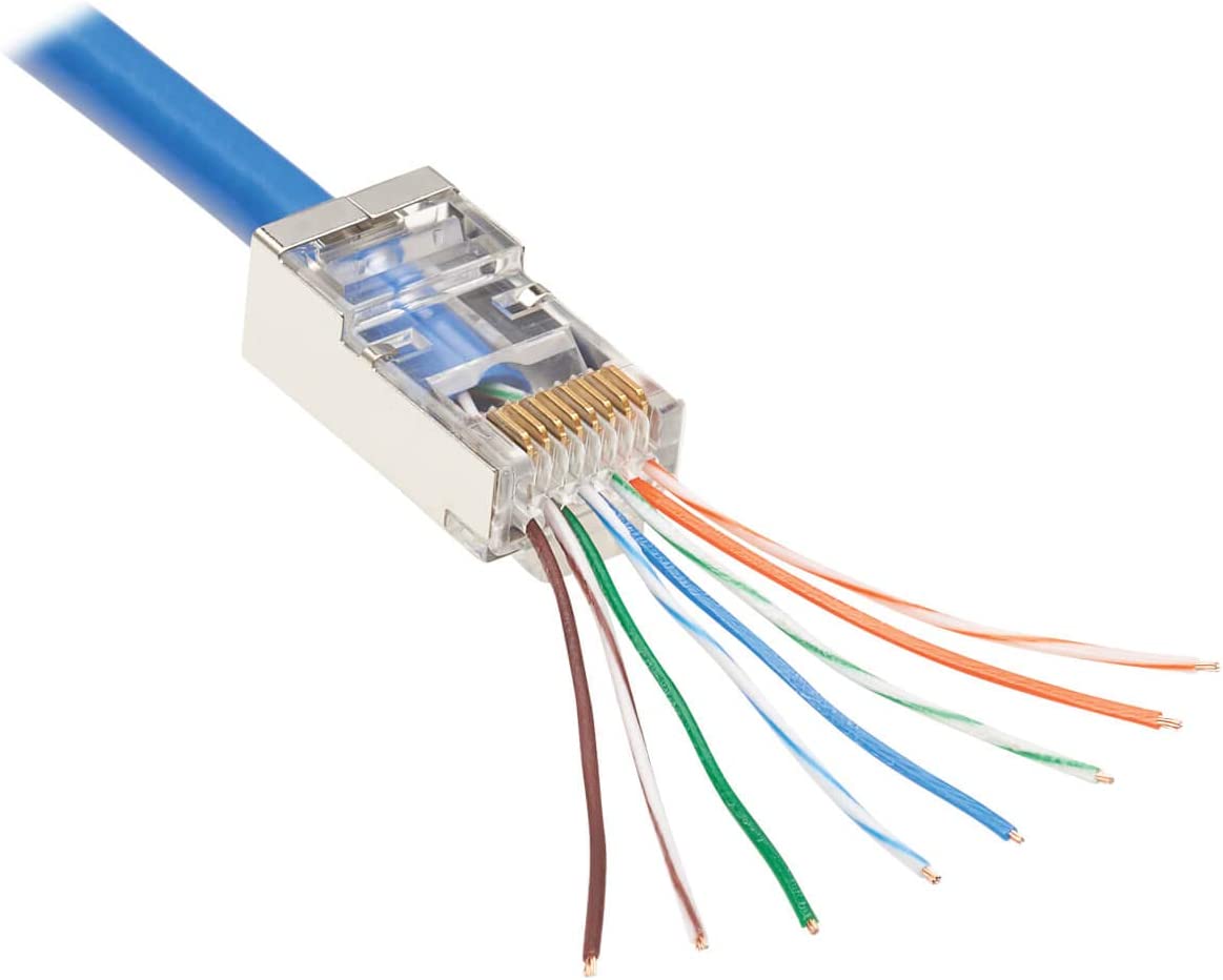 Tripp Lite Ca6 RJ45 Pass-Through FTP Modular Plug 50 Pack (N232-050-FTP)