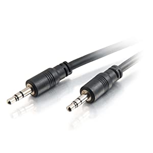 C2g/ cables to go C2G 40106 3.5mm Stereo Audio Cable with Low Profile Connectors M/M, In-Wall CMG-Rated (15 Feet, 4.57 Meters) Black