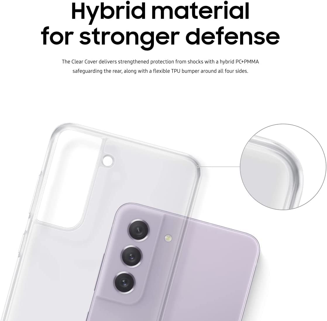 Samsung Official Original Galaxy S21 FE 5G Clear Cover EF-QG990 - Transparent