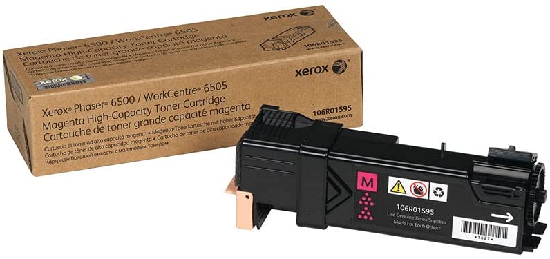 Xerox Phaser 6500/ WorkCentre 6505 Magenta High Capacity Toner Cartridge (2,500 Pages) - 106R01595 High Capacity Magenta High Capacity