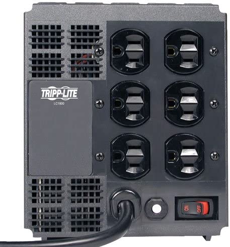 Tripp Lite 1800W Line Conditioner, AVR Surge Protection, 120V, 15A, 60Hz, 6 Outlet, 6 ft. Cord (LC1800)