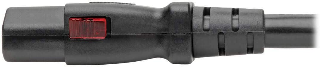 Tripp Lite Computer Power Cord (NEMA 5-15P to C13 Power Cord), Heavy Duty, Locking C13 Connector, 15A, 125V, 14AWG, 2 ft. (P007-L02)