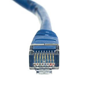 Tripp Lite Cat5e 350MHz Snagless Molded Patch Cable (RJ45 M/M) - Blue, 10-ft.(N001-010-BL) 10 Feet Blue