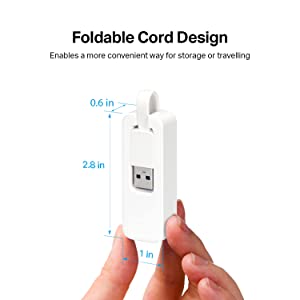 TP-Link USB to Ethernet Adapter (UE300) - Foldable USB 3.0 to 10/100/1000 Gigabit Ethernet LAN Network Adapter, Support Windows 10/8.1/8/7/Vista/XP for Desktop Laptop Apple MacBook Linux