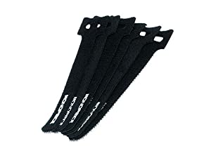 Monoprice Hook and Loop Fastening Cable Ties 6 in 50 pcs/pack Black 50 Pack Black