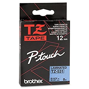 Brother P-Touch Tapes - 12mm Black on Blue