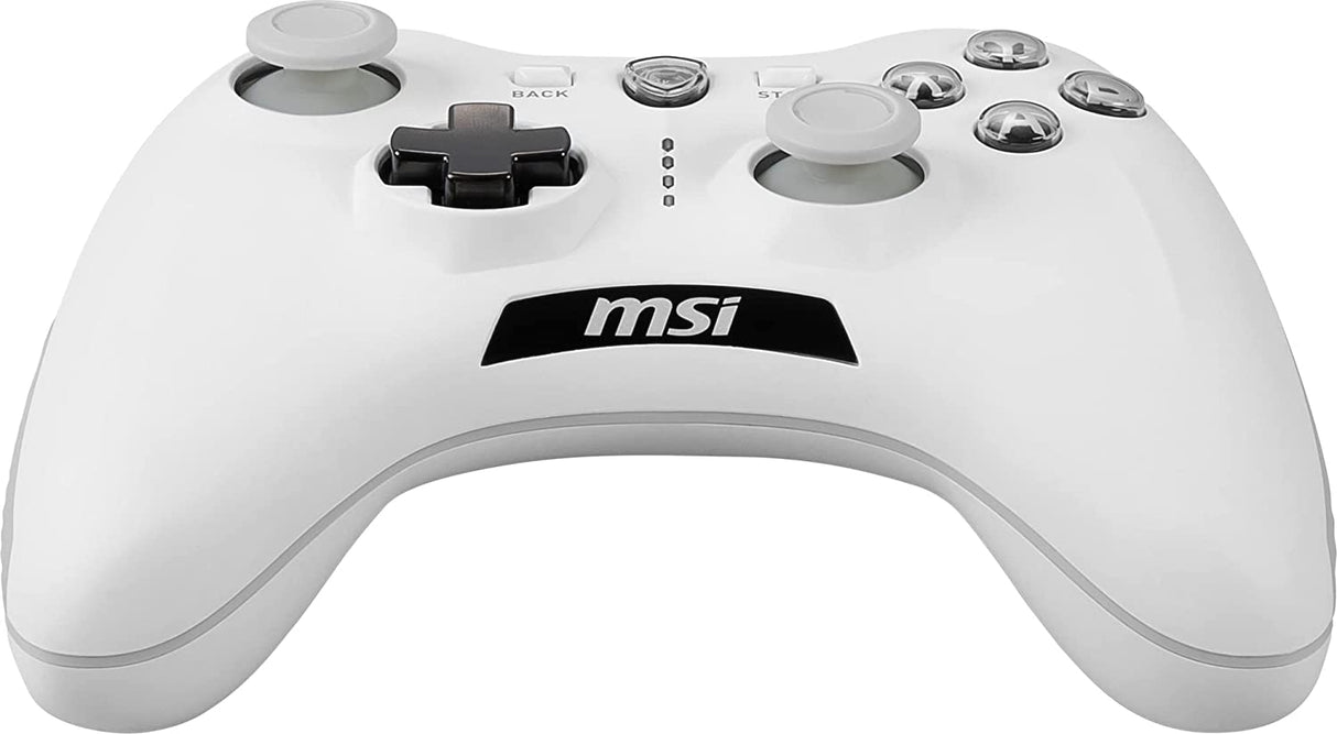 MSI Force GC30V2 White Wireless Gaming Controller, Dual Vibration Motors, Dual Connection Modes, Interchangable D-Pads, Compatible with PC & Android Force GC30 V2 WHITE