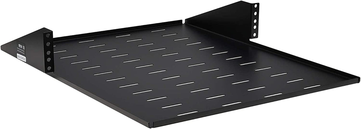 Tripp Lite 2U Center-Mounted Server Rack Enclosure Shelf, Vented Airflow Design, Mount Hardware Included, 21.5 inch Depth, 100 lbs / 45 kg Capacity, 5-Year Warranty (SRSHELF2PCENTER) 21.5" 2U Center-Mounted