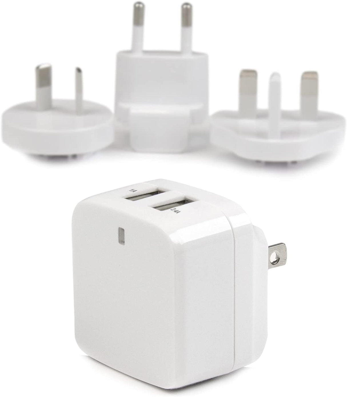 StarTech.com Travel USB Wall Charger - 2 Port - White - Universal Travel Adapter - International Power Adapter - USB Charger (USB2PACWH) White 2 ports