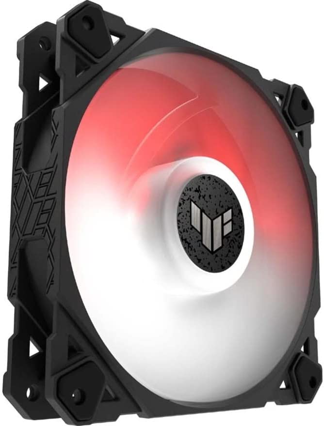 ASUS TUF Gaming TF120 ARGB Chassis Fan 3-Pin Customizable LEDs Blade, Advanced Fluid Dynamic Bearing, 120mm PWM Control, Anti-vibration Pads, Double-layer LED Array for Computer Case & Liquid Radiator
