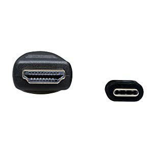 Tripp Lite USB C to HDMI Cable Adapter (M/Thunderbolt 3 HDMI Cable Adapter, Gen 1, Converter In Middle of Cable, 4K HDMI @ 60 Hz, 4: Black, 6 ft. (U444-006-H4K6BM) Black 6 ft Middle Converter