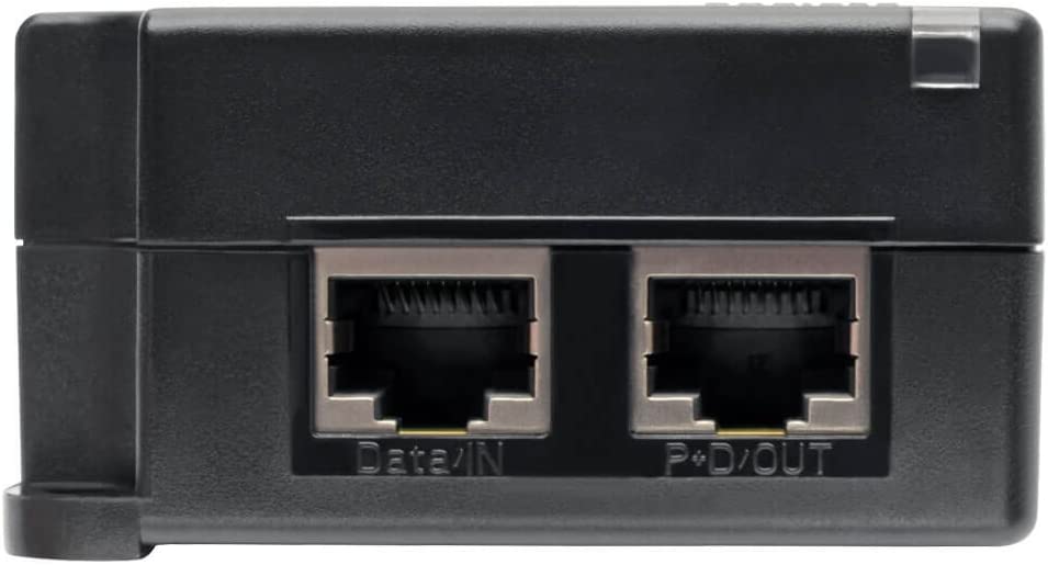 Tripp Lite Gigabit PoE+ Midspan Active Injector - IEEE 802.3at / 802.3af, 30W, 1 Port, Power Over Ethernet (NPOE-30W-1G),black