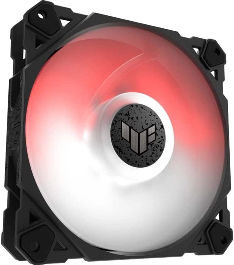 ASUS TUF Gaming TF120 ARGB Chassis Fan 3-Pin Customizable LEDs Blade, Advanced Fluid Dynamic Bearing, 120mm PWM Control, Anti-vibration Pads, Double-layer LED Array for Computer Case & Liquid Radiator