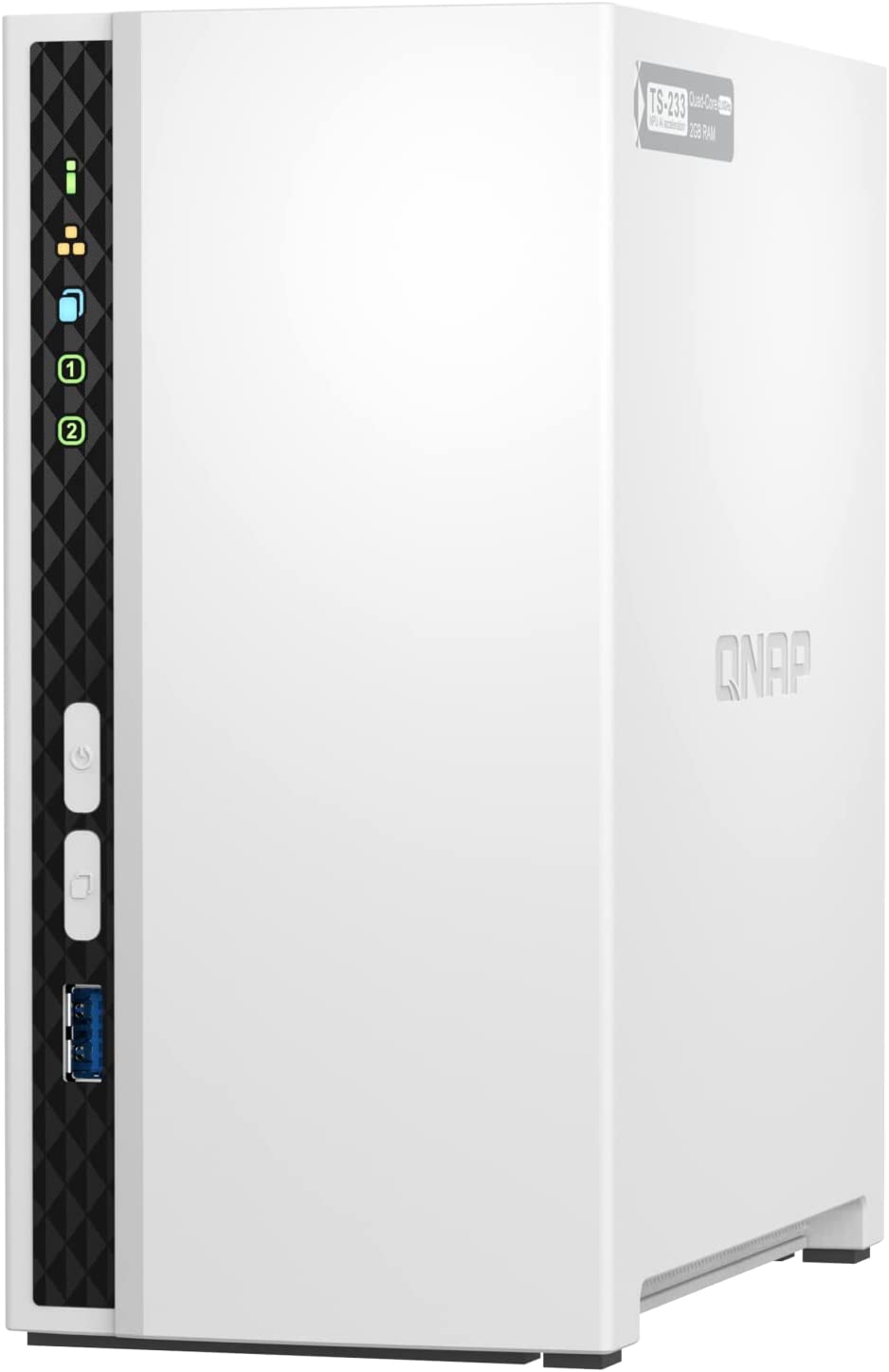 QNAP TS-233-US 2 Bay Affordable Desktop NAS with ARM Cortex-A55 Quad-core Processor and 2 GB DDR4 RAM (Diskless) 2 Bay NAS TS-x33