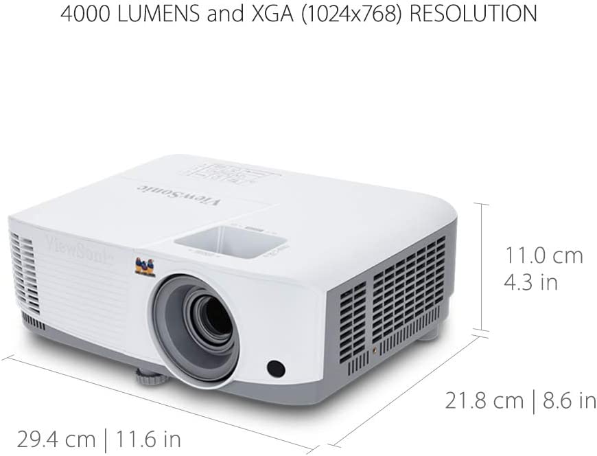 ViewSonic PG707X 4000 Lumens XGA Networkable DLP Projector with HDMI 1.3x Optical Zoom and Low Input Lag for Home and Corporate Settings
