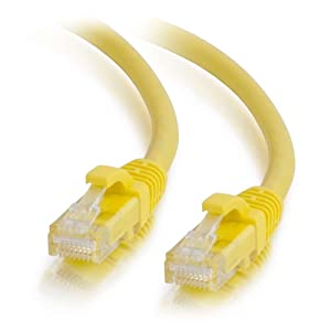 C2G 27190 Cat6 Cable - Snagless Unshielded Ethernet Network Patch Cable, Yellow (1 Foot, 0.30 Meters) 1 Foot/ 0.30 Meters Yellow