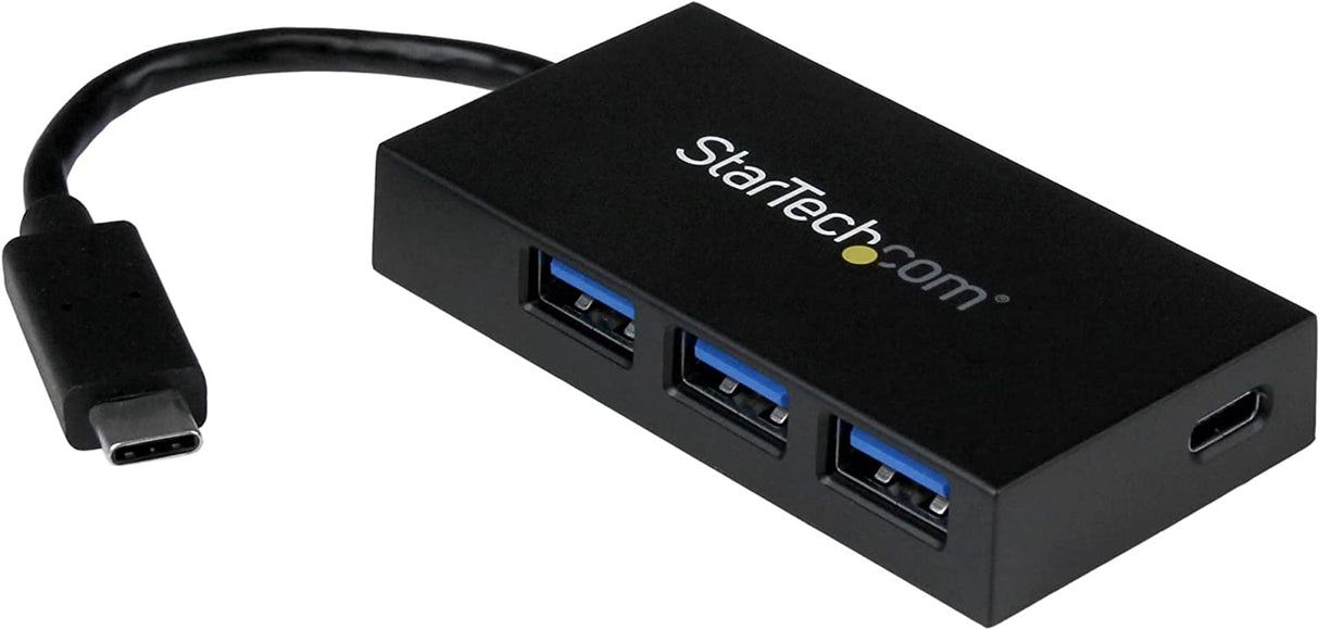 StarTech.com 4-Port USB 3.0 Hub - Powered USB 3.1 Gen 1 Hub - USB-C to 1x USB-C and 3X USB-A Adapter - USB-C Port Expander (HB30C3A1CFB)