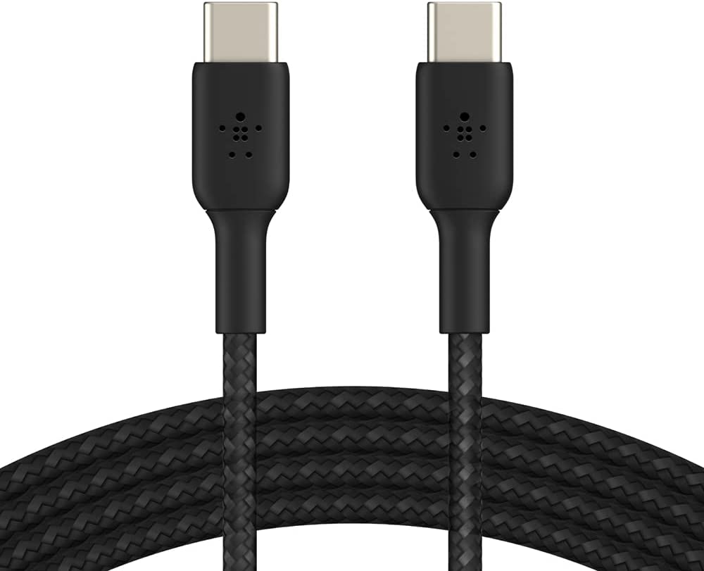 Belkin Boost Charge Braided USB-C to USB-C Cable, Black (1M/3.3FT) (CAB004bt1MBK)