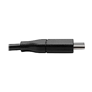 Tripp Lite USB 2.0 USB C Hi-Speed Cable w/ 5A Rating 20V M/M USB Type C USB-C Charging 3ft 3' (U040-003-C-5A) , black