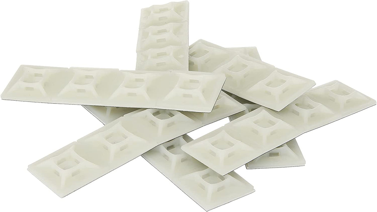 StarTech.com Self-adhesive Nylon Cable Tie Mounts - Pkg of 100 - Cable organizer - HC102