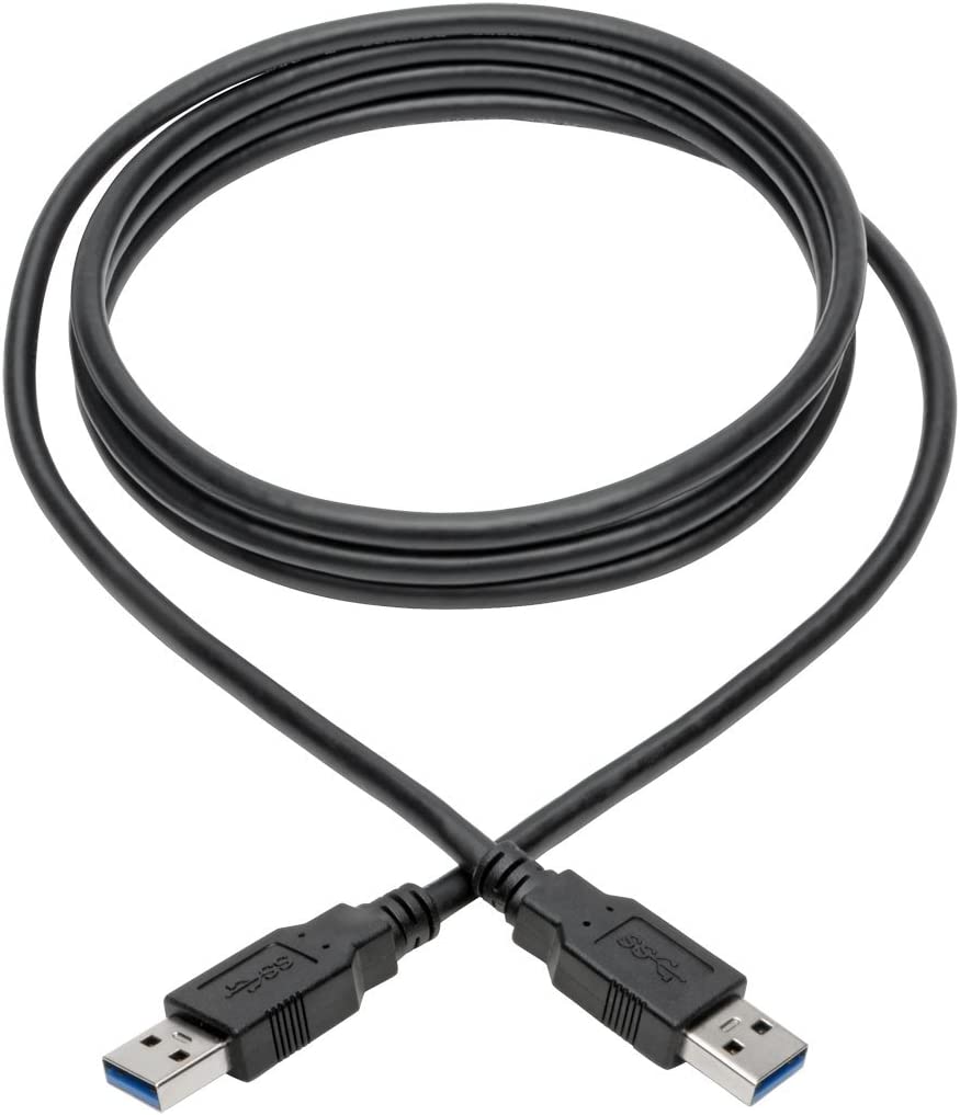Tripp Lite USB 3.0 SuperSpeed A/A Cable for U325 Keystone Panel Mount Couplers Black M/M 6ft 6' (U325-006) 6 ft.