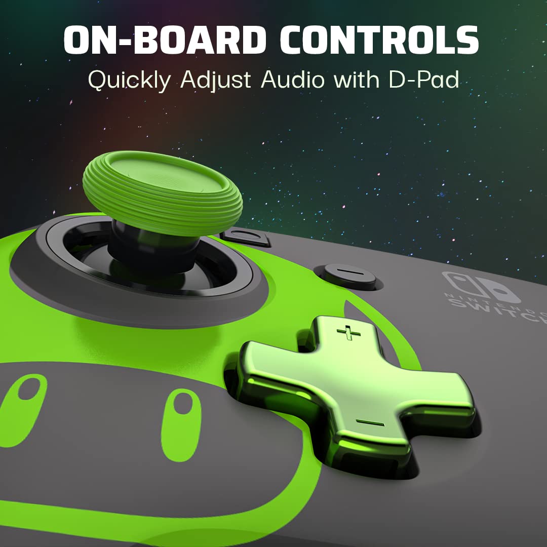 PDP REMATCH Wired Controller for Nintendo Switch/ Lite/ OLED - 1-UP Glow in the Dark