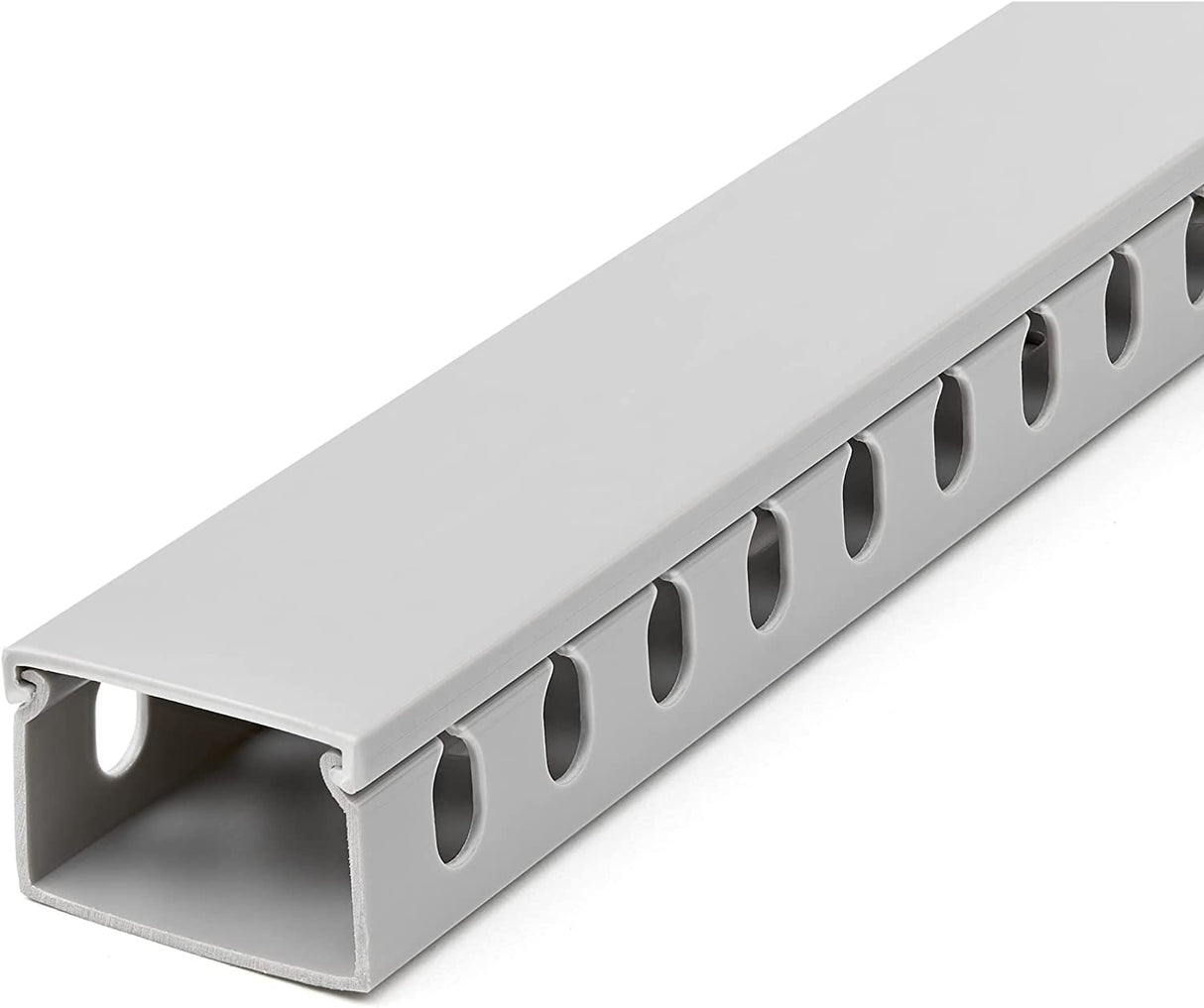 StarTech.com Open Slot Cable Management Raceway with Cover, 1-1/2"(38mm)W x 1"(25mm)H - 6.5ft(2m) length - 1/4"(8mm) Slots, PVC Network Cable Hider/Wall Wire Duct, Max 20 Cables, UL Listed (CBMWD3825) 1.5 in (3.8 cm) x 1.0 in (25 mm)