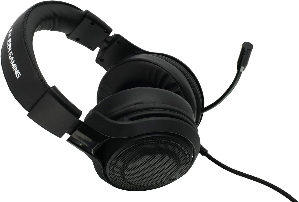 IOGEAR Kaliber NUKLEUS Gaming Headset - Xbox One S/Xbox One - PS4 - PC/Mac & Mobile Devices - 50mm Drivers - Built-in Volume Control - 3.5mm 4-Pole Stereo Plug - Includes Y Adapter for PCs - GHG601