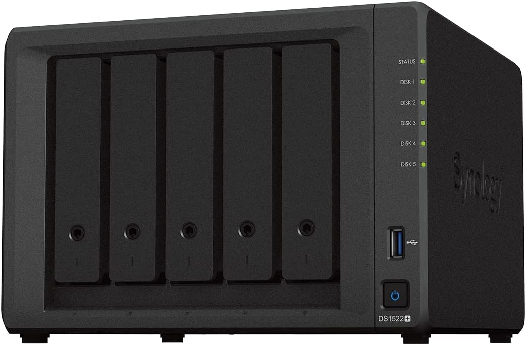 Synology 5-Bay DiskStation DS1522+ (Diskless) 5-bay; 8GB DDR4 DS1522+
