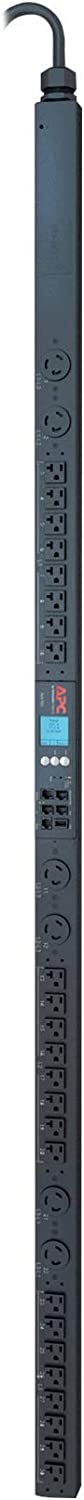 APC Rack Mount PDU, Metered 208V/20A Three-Phase PDU, (30) Outlets, 0U Vertical Rackmount (AP8863)