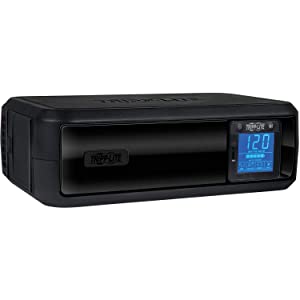 Tripp Lite 650VA UPS Battery Back Up, 350W, Rack-Mount/Tower, LCD Display, AVR, USB, DB9 (OMNI650LCD) OMNI 650VA UPS