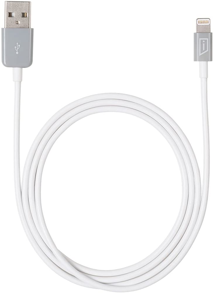 iStore Apple Certified Lightning Sync/Charge Cable, 3.3 Feet, White Grey (ACC96105CAI), White/Gray