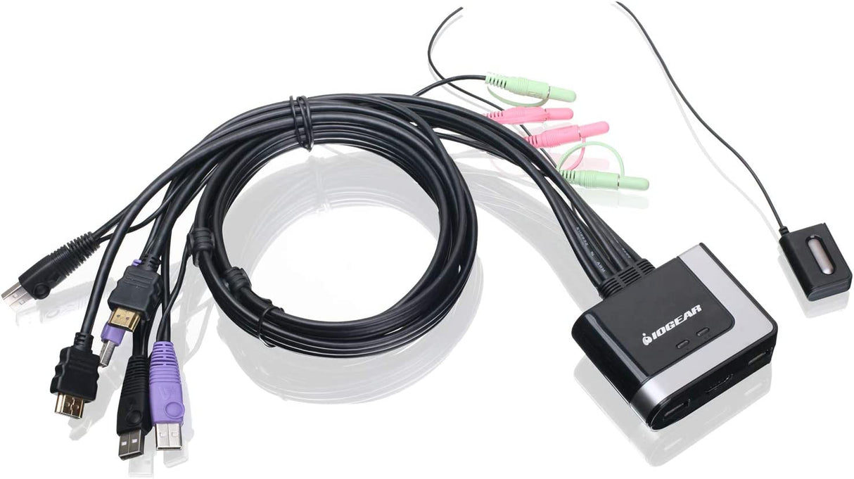IOGEAR 2-Port HD Cable KVM with DisplayPort Adapters (GCS62HDPKIT)