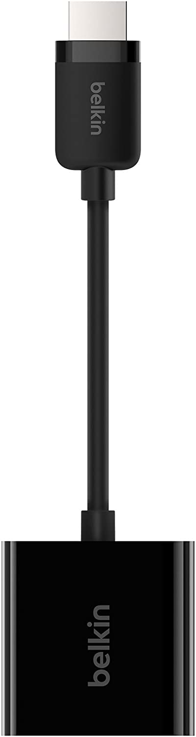 Belkin HDMI to VGA Adapter with Micro-USB Power and Audio Support, Compatible with Apple TV 4K and Most TVs