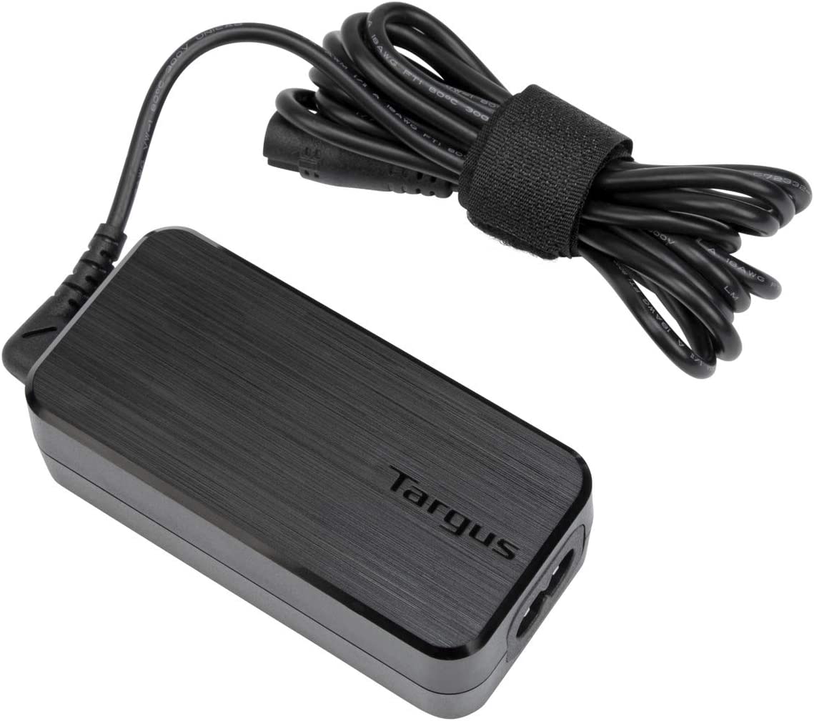 Targus 65W AC Ultra-Slim Universal Laptop Charger with 6-Foot Cable, Includes 5 Power Tips Compatible with Major Brands: Acer, ASUS, HP, Compaq, Lenovo, Samsung (APA92US)