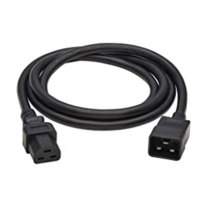 Tripp Lite C20 to C21 Power Extension Cord, 10 Feet / 3 Meters, 20 Amps, 250 Volts, 12 AWG, Heavy Duty Jacket, Black, IEC-320-C20 to IEC-320-C21, Manufacturer's Warranty (P035-010)