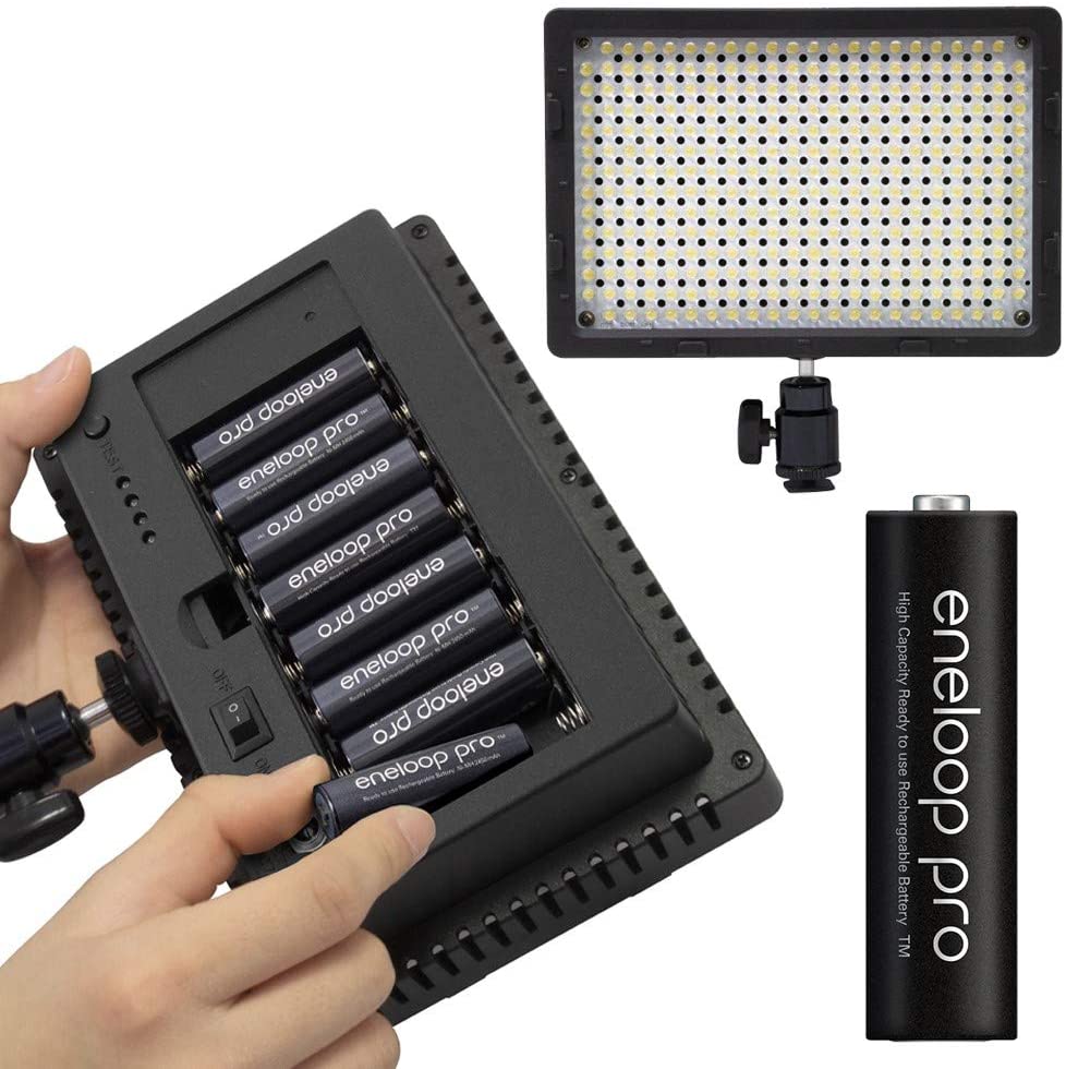 Panasonic BK-3HCCA4BA eneloop pro AA High-Capacity Ni-MH Pre-Charged Rechargeable Batteries, 4-Battery Pack AA 4-Pack Batteries only