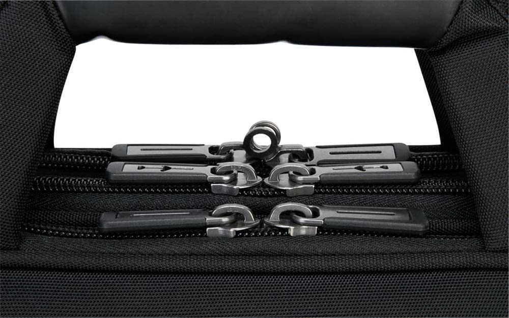 Targus Mobile-VIP Topload Shoulder Bag with Checkpoint-Friendly TSA Screening, Weather Resistant, Dual Main Compartments, Trolley Strap, SafePort Drop Protection for 15.6-Inch Laptop, Black (TBT264)