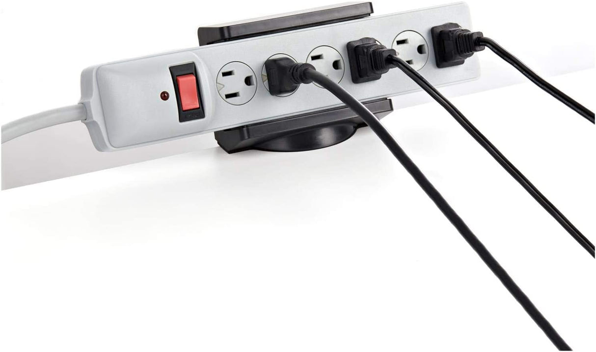 StarTech.com Power Strip Desk Mount - Clamp-on Power Strip Holder - Adjustable - Desk/Table Clamp for Power Strip (PWRSTRPCLMP)