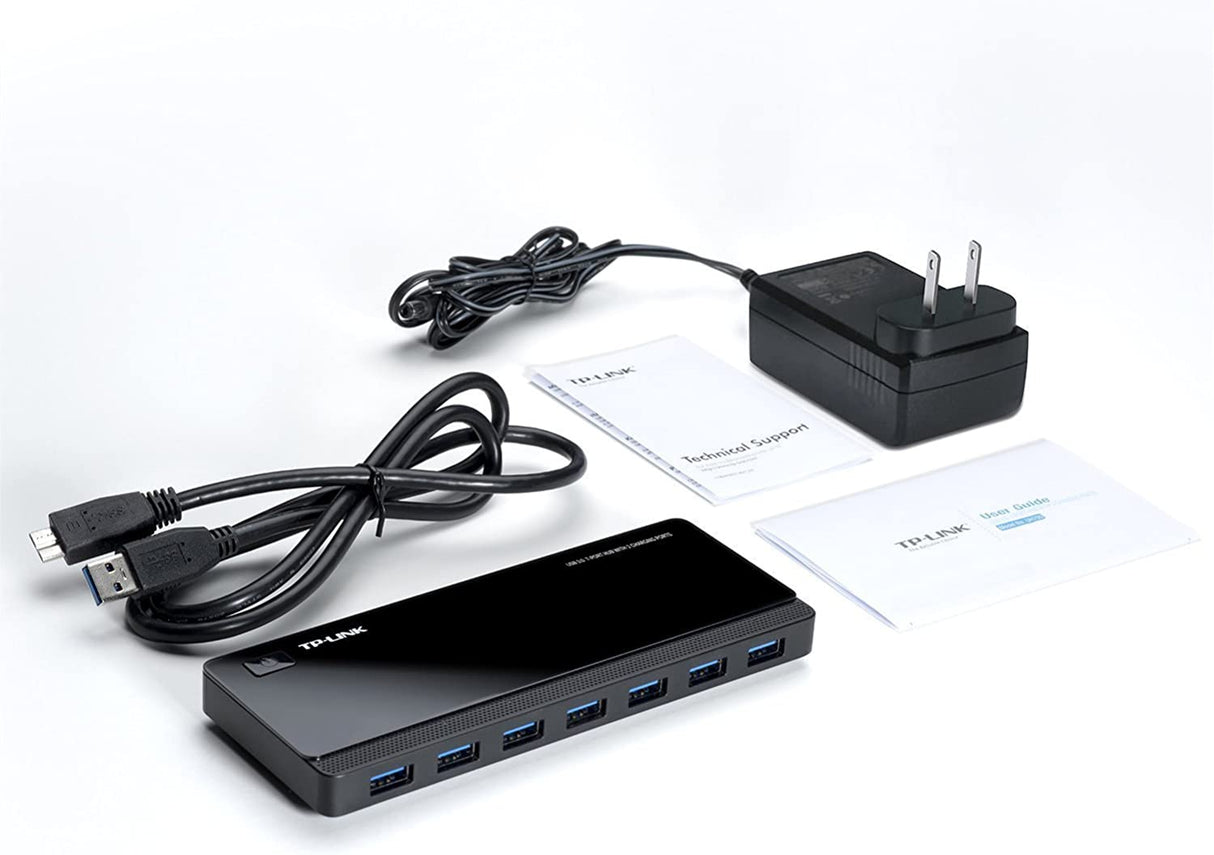 TP-Link Powered USB Hub 3.0 with 7 USB 3.0 Data Ports and 2 Smart Charging USB Ports. Compatible with Windows, Mac, Chrome & Linux OS, with Power On/Off Button, 12V/4A Power Adapter(UH720)