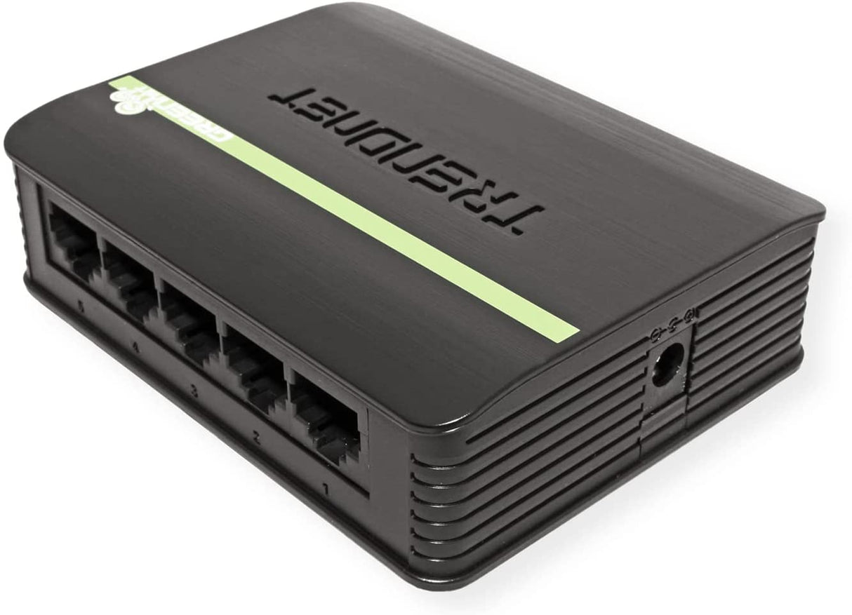 TRENDnet 5-Port Unmanaged 10/100 Mbps GREENnet Ethernet Desktop Plastic Housing Switch, 5 X 10/100 Mbps Ports, 1Gbps Switching Capacity, TE100-S5 5-Port Fast Ethernet