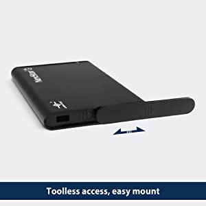 Vantec NexStar 6G, 2.5” SATA III to USB 3.2 Gen1 External SSD/HDD Enclosure, ID: Black