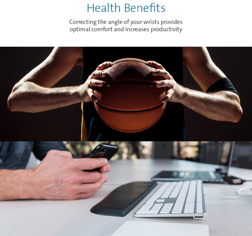 Kensington ErgoSoft Wrist Rest for Standard Keyboards, Black (K52799WW) Keyboard Wrist Rest Standard