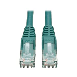 Tripp Lite Cat6 Gigabit Snagless Molded Patch Cable (RJ45 M/M) - Green, 7-ft.(N201-007-GN) 7-ft. Green