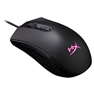 HyperX Pulsefire Core - RGB Gaming Mouse, Software Controlled RGB Light Effects & Macro Customization, Pixart 3327 Sensor up to 6,200DPI, 7 Programmable Buttons, Mouse Weight 87g Black Wired Pulsefire Core Mouse