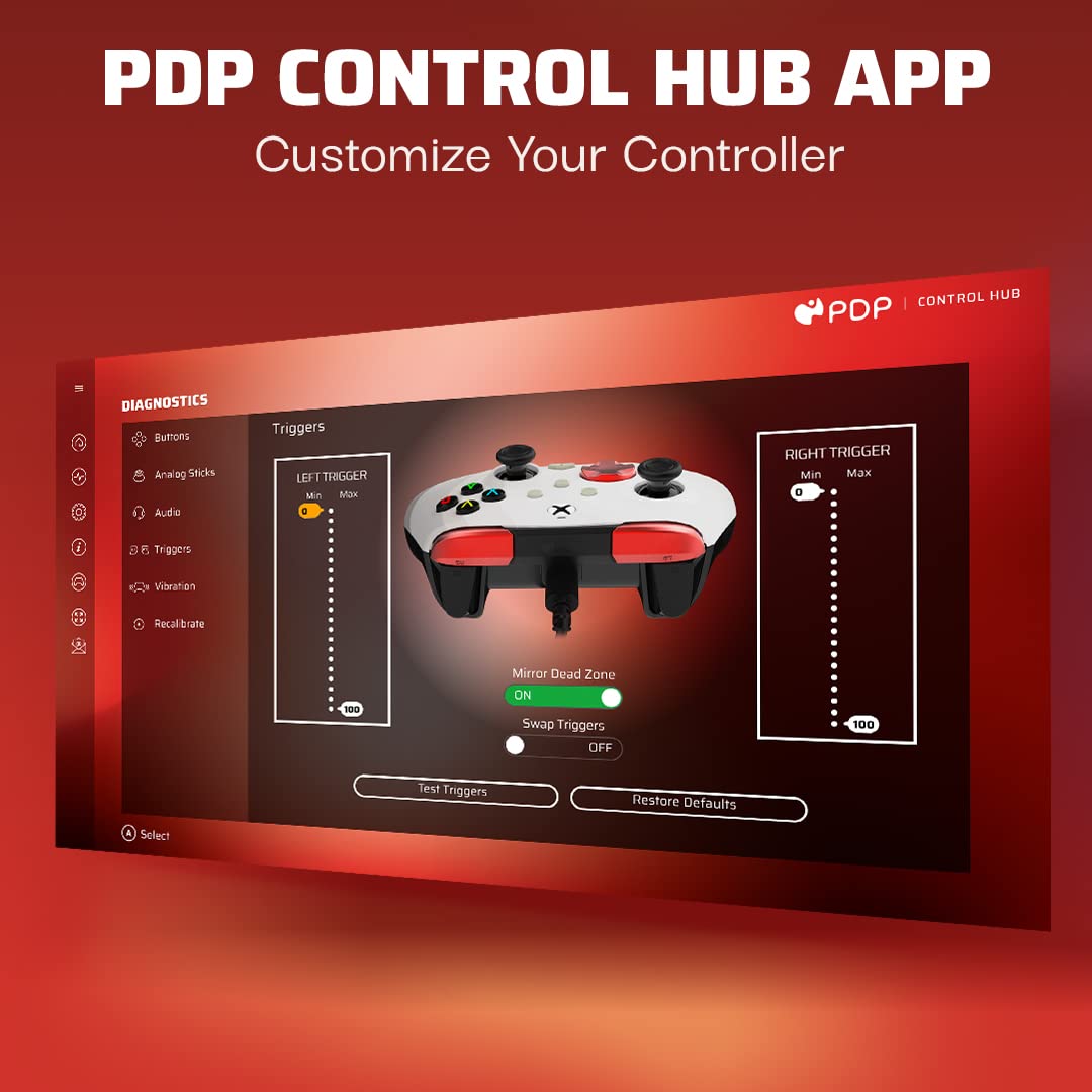 PDP REMATCH Advanced Wired Controller for Xbox Series X|S, Xbox One, Windows 10/11 - Radial White